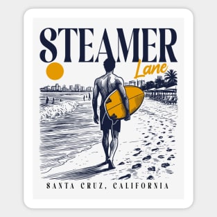 Vintage Surfing Steamer Lane Santa Cruz, California // Retro Surfer Sketch // Surfer's Paradise Sticker